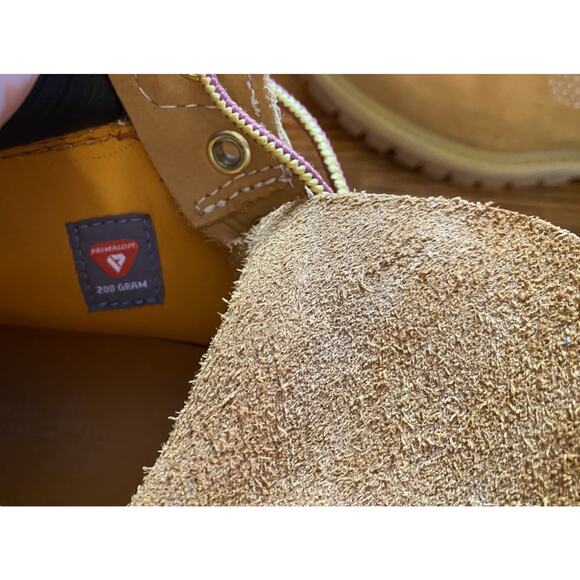 Timberland 6” Inch Premium Women’s Size 6.5 M Boots Nubuck Wheat Lace up Boots - Picture 8 of 10